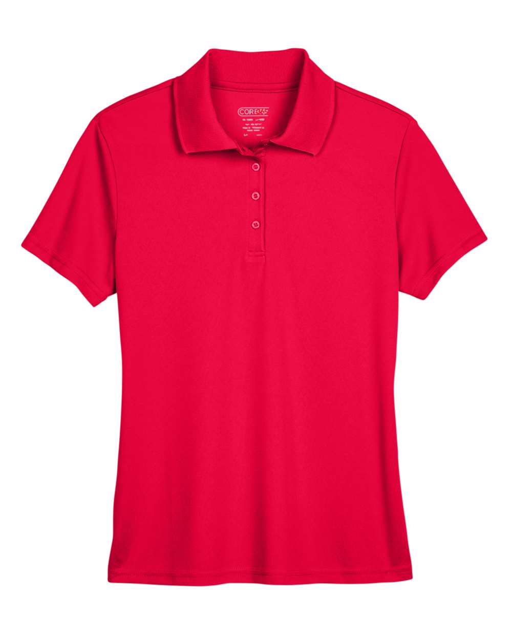 Front View of Classic Red Women's Origin Performance Piqué Polo - 78181