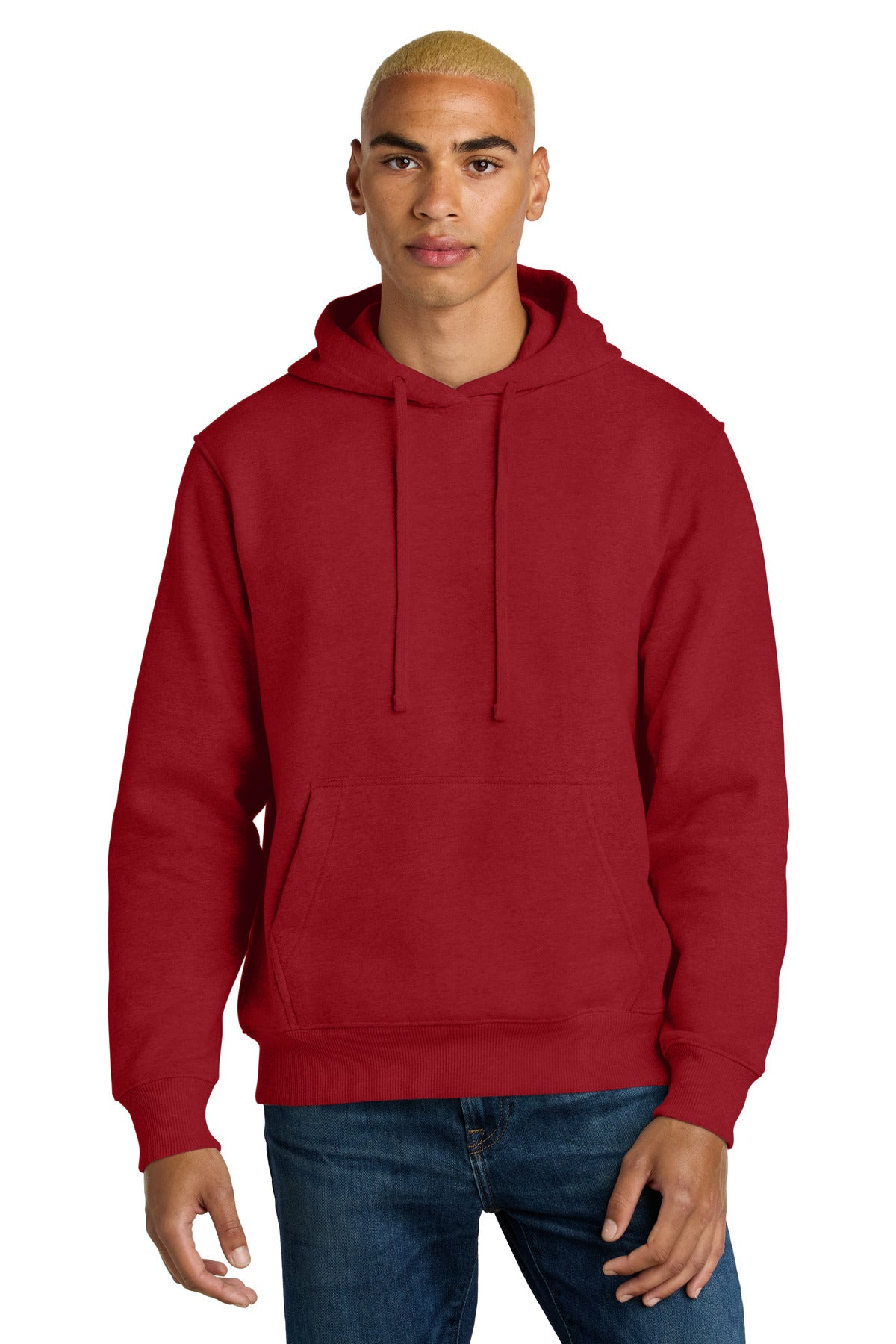 Front View of ClassicRed District V.I.T. Super Heavyweight Fleece Hoodie DT6600