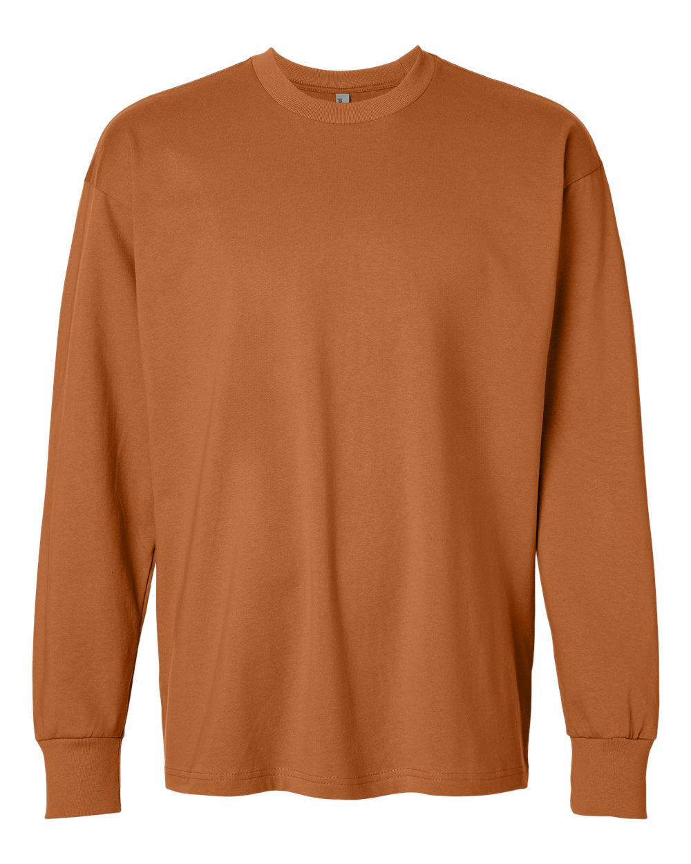 Front View of Clay Heavyweight Long Sleeve T-Shirt - 7211