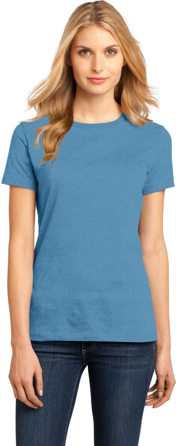 Front View of Clean Denim District Women's Perfect Weight Tee. DM104L