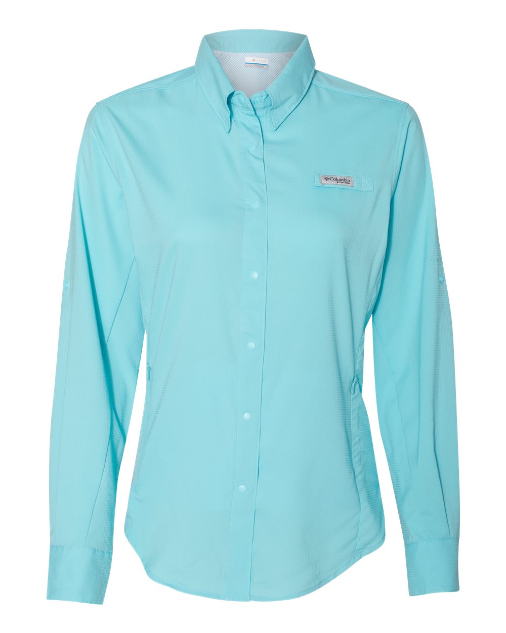 Front View of Clear Blue Women's PFG Tamiami™ II Long Sleeve Shirt - 127570