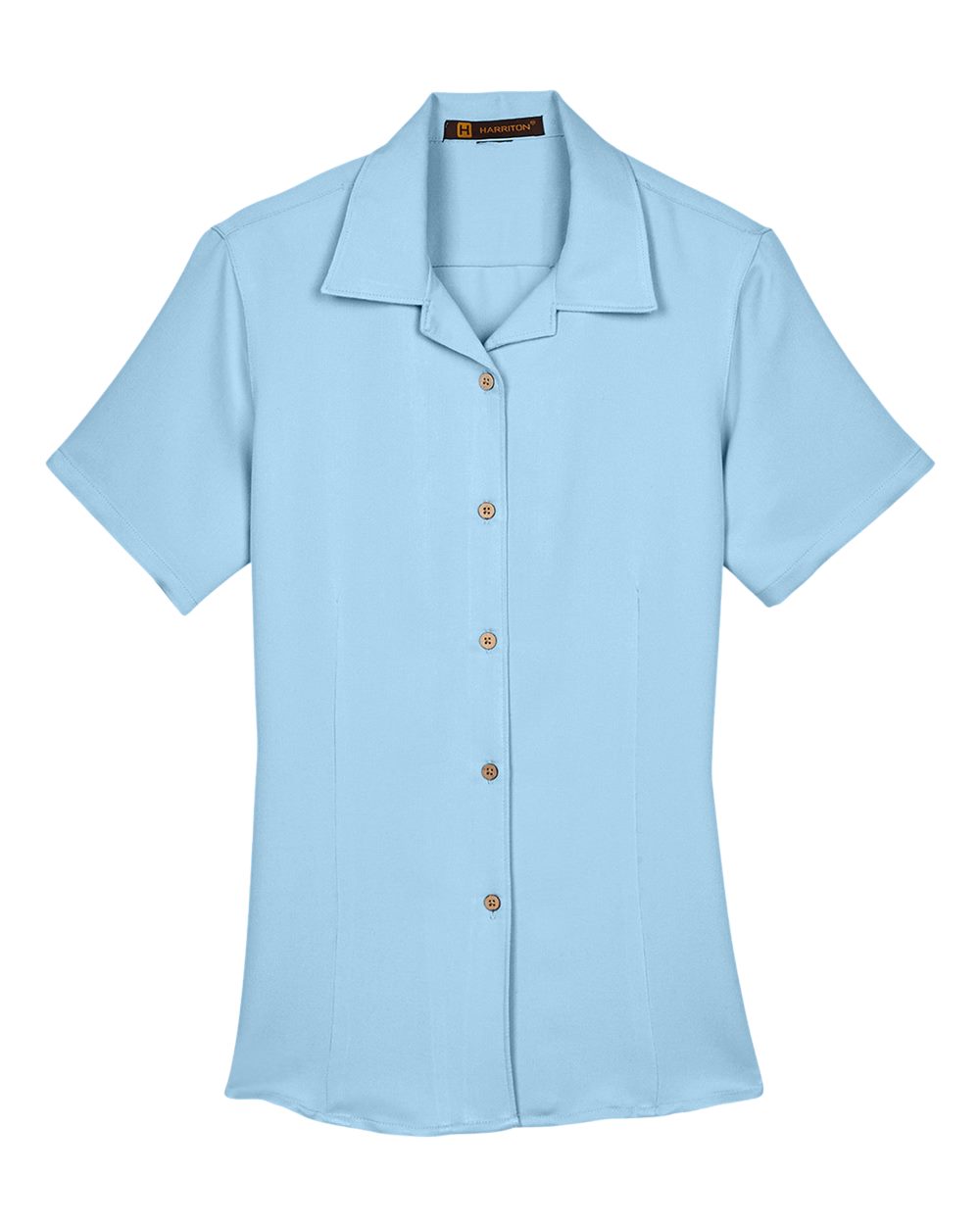 Front View of Cloud Blue Women&#39;s Bahama Cord Camp Shirt - M570W
