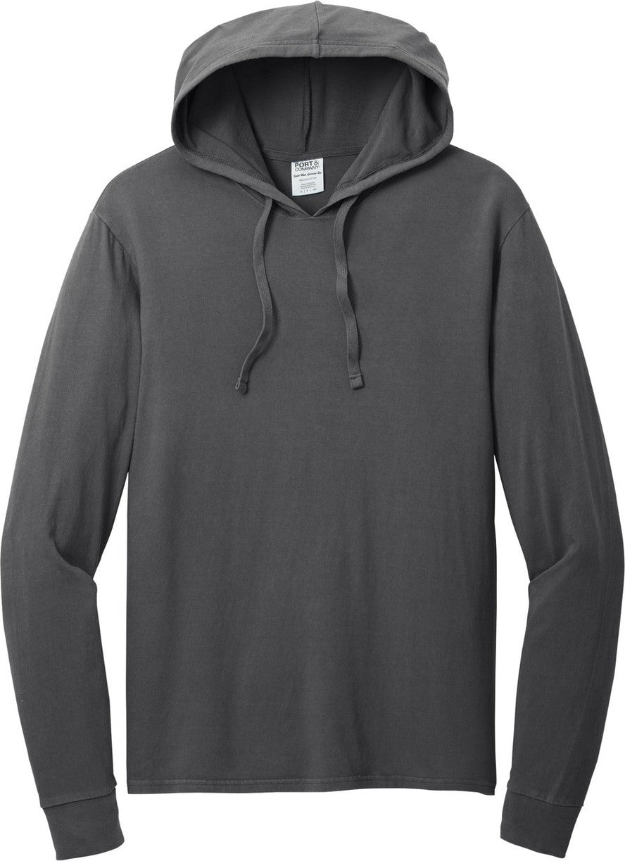 Front View of Coal Port & Co Beach Wash Garment-Dyed Pullover Hooded Tee PC099H