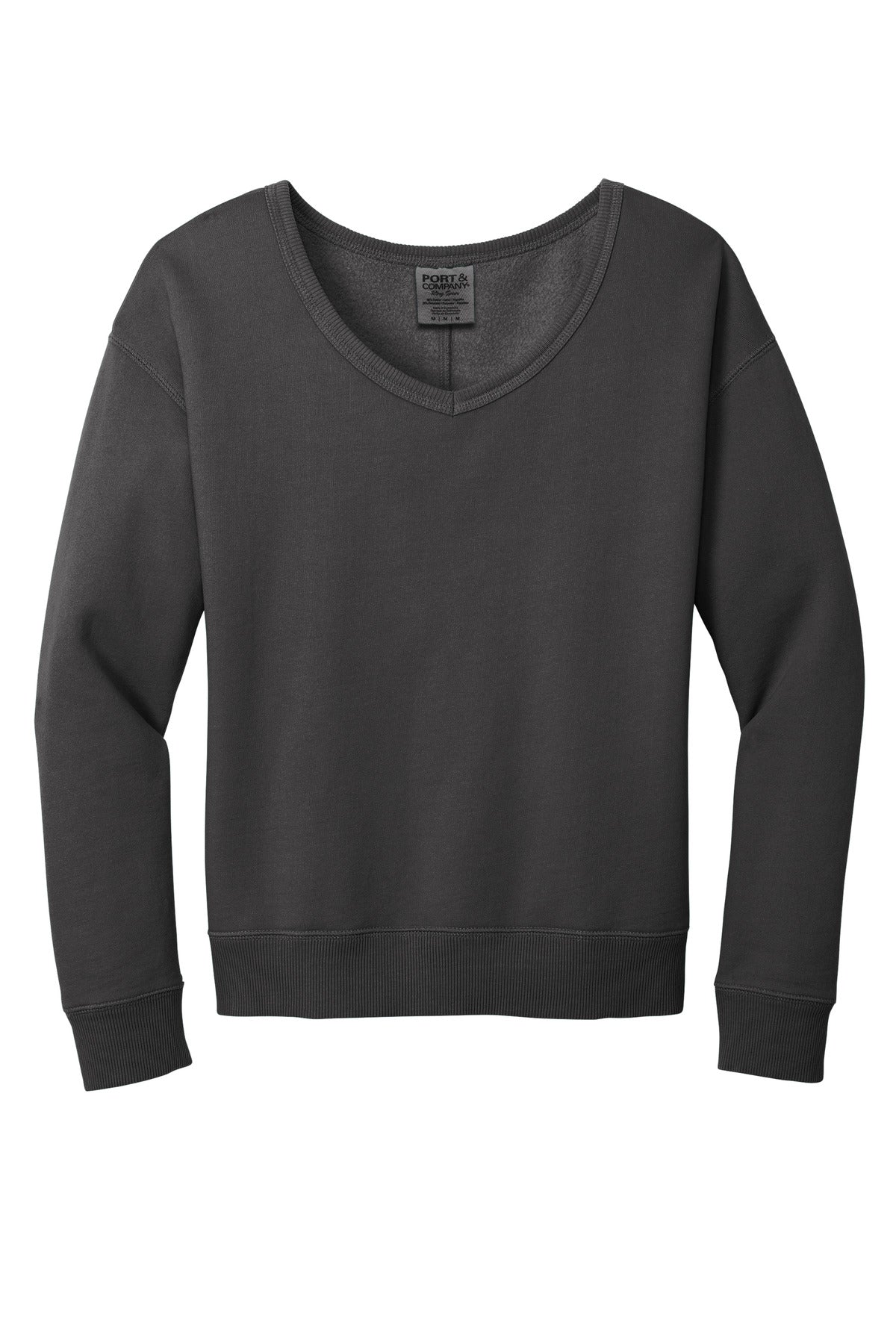 Front View of Coal Port & Co Women's Beach Wash Garment-Dyed V-Neck Sweatshirt LPC098V