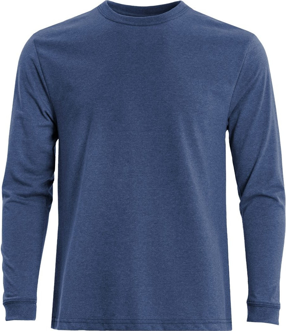 Front View of Cobalt Eco Long Sleeve T-Shirt - EC102