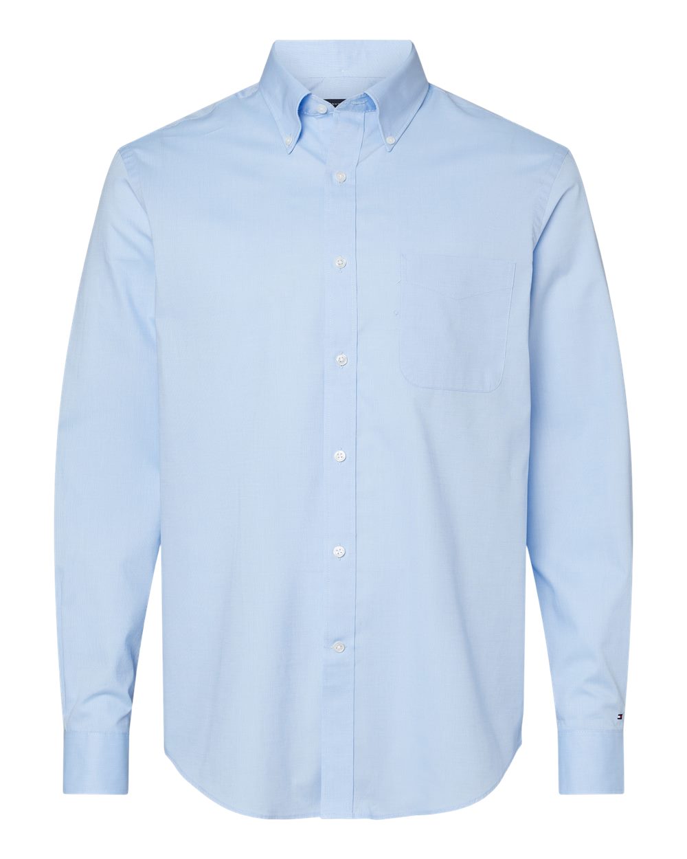 Front View of Collection Blue Chambray Shirt - 13TH104