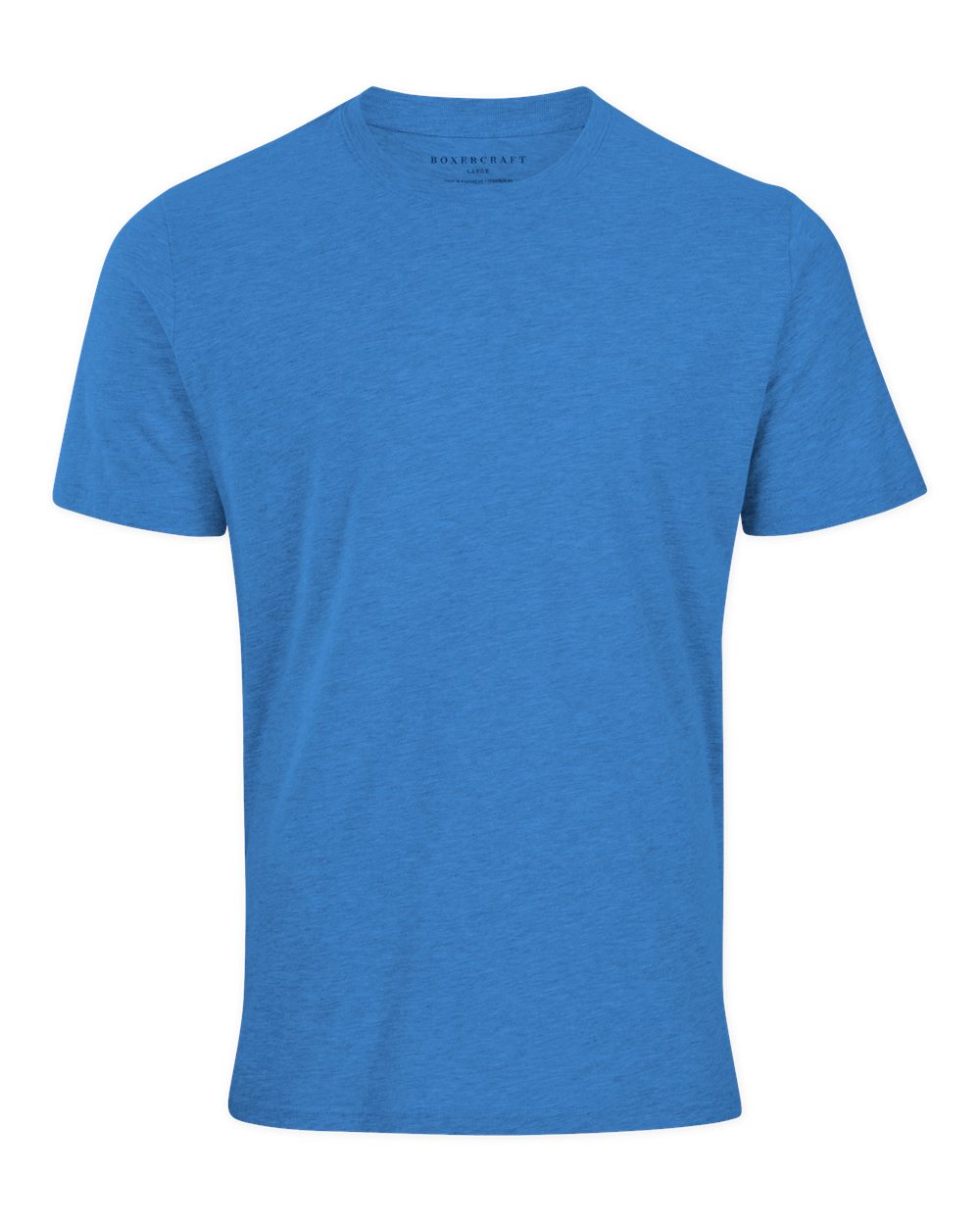 Front View of Collegiate Blue Basic Crew T-Shirt - BM2103