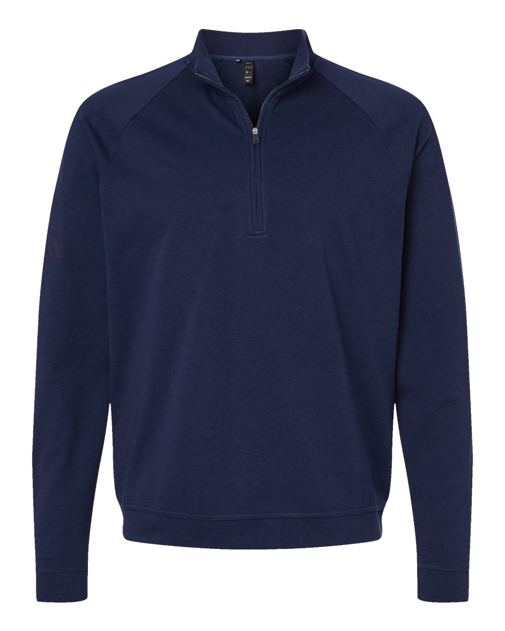 Front View of Collegiate Navy Club Quarter-Zip Pullover - A598