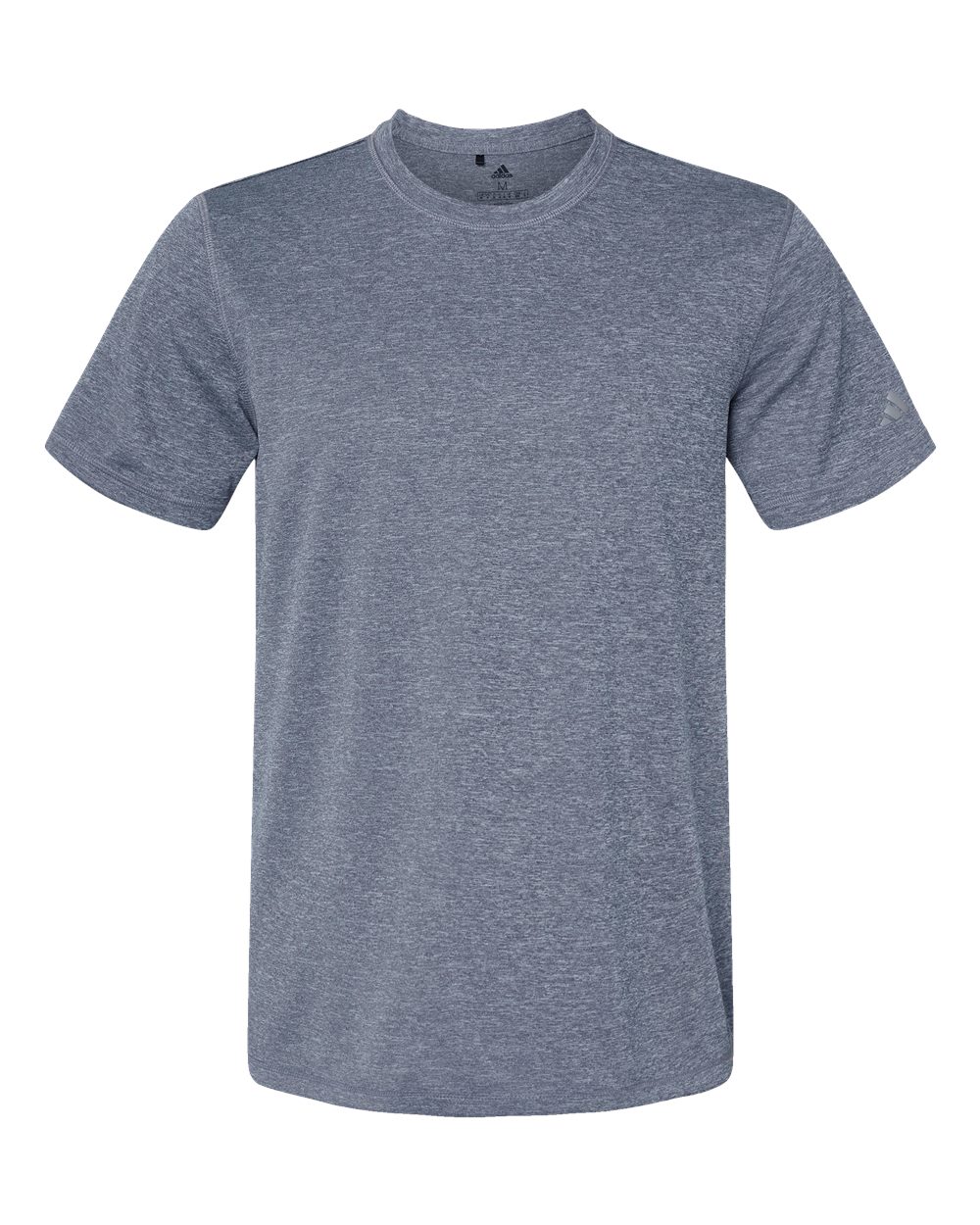 Front View of Collegiate Navy Heather Sport T-Shirt - A376