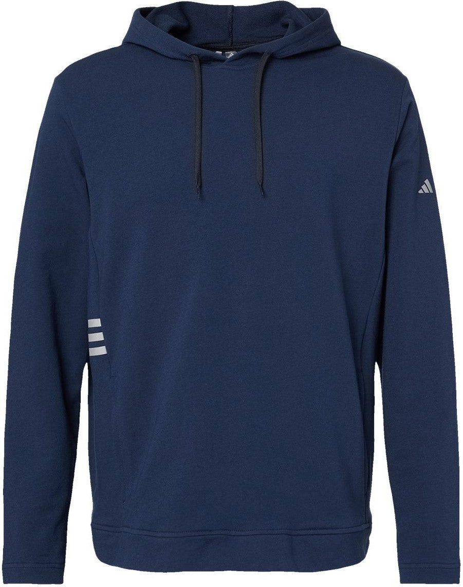 Front View of Collegiate Navy Lightweight Hooded Sweatshirt - A450