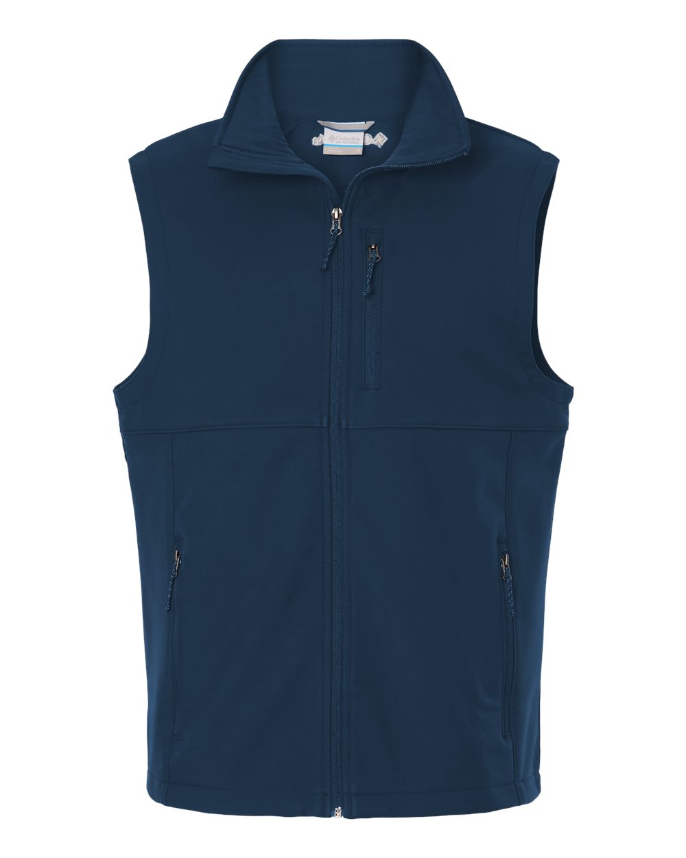 Front View of Collegiate Navy Men&#39;s Ascender™ II Soft Shell Vest - 216510