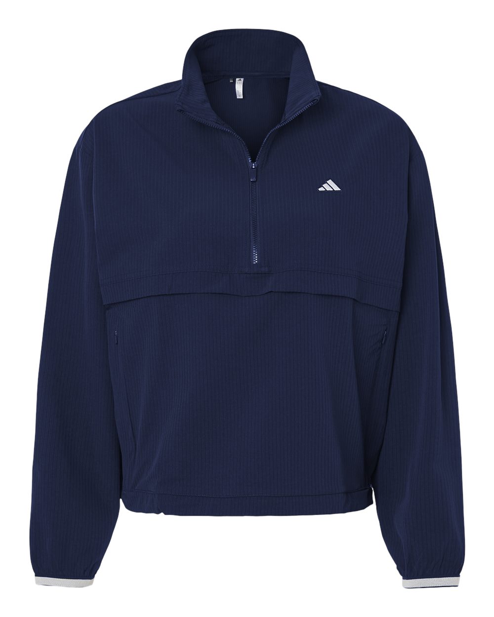 Front View of Collegiate Navy Women&#39;s Go-To Quarter-Zip Jacket - A1012