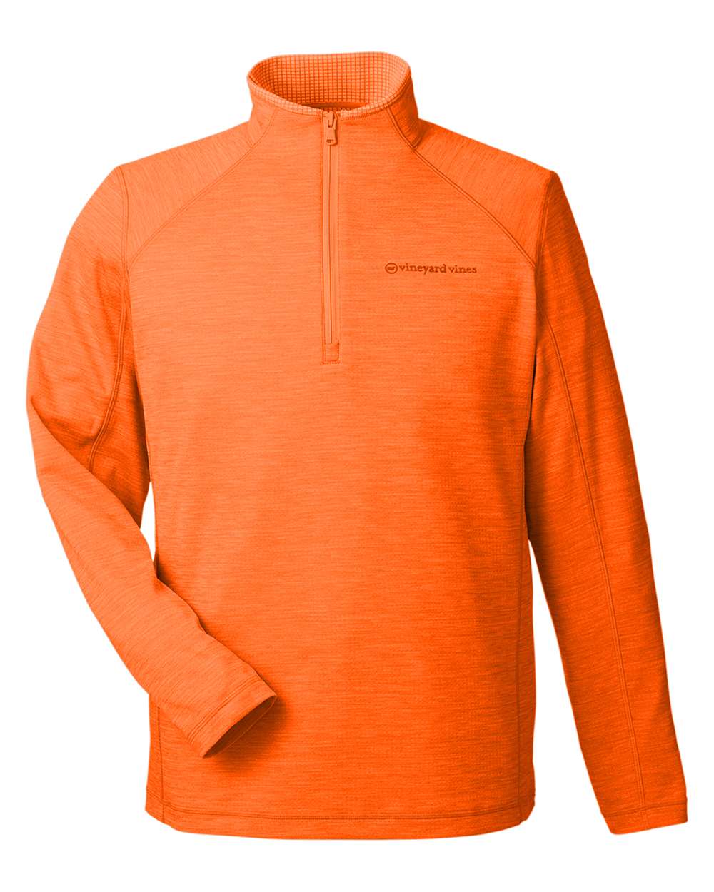 Front View of Collegiate Orange Sankaty Quarter-Zip Pullover - K002709