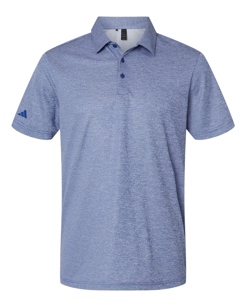 Front View of Collegiate Royal Melange Space Dyed Polo - A591 plain