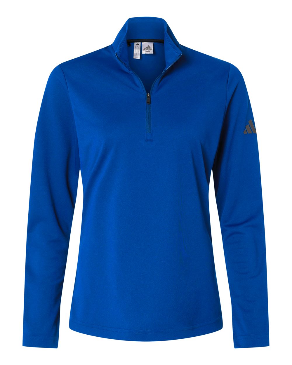 Front View of Collegiate Royal Women's Lightweight Quarter-Zip Pullover - A400 plain
