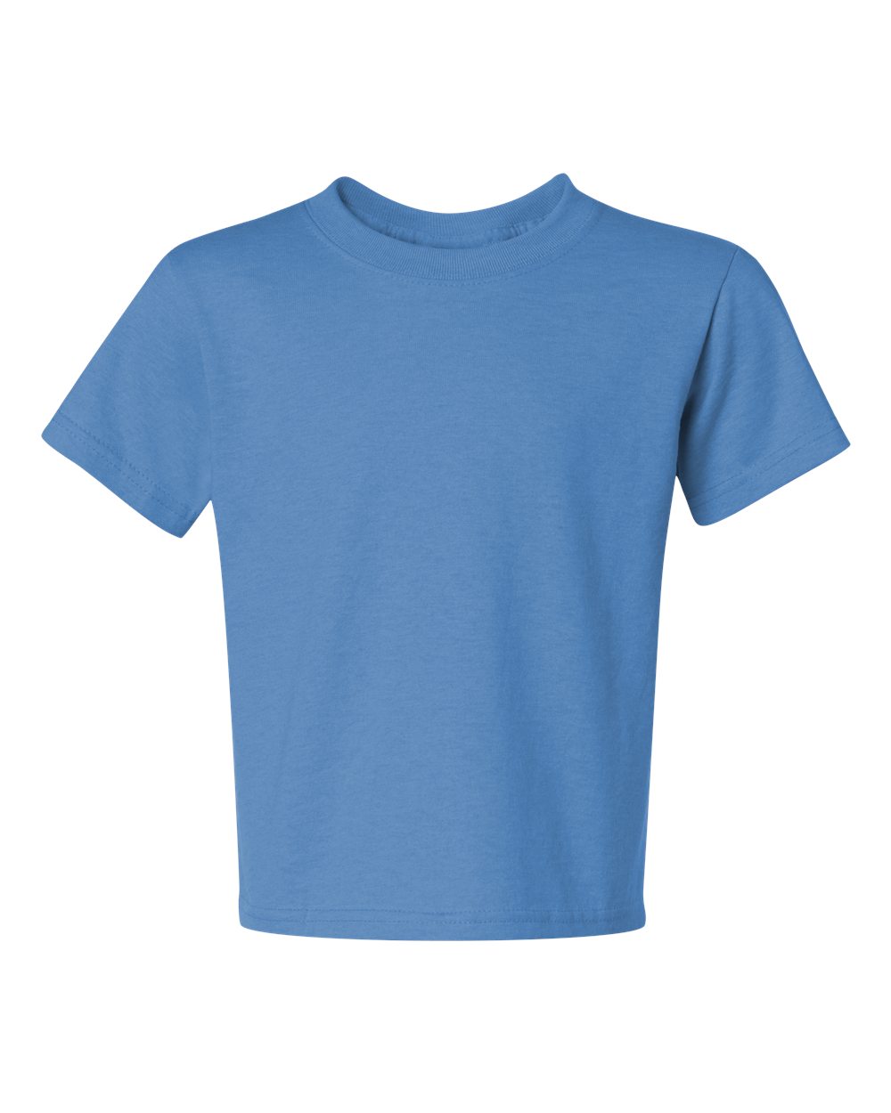 Front View of Columbia Blue Dri-Power® Youth 50/50 T-Shirt - 29BR