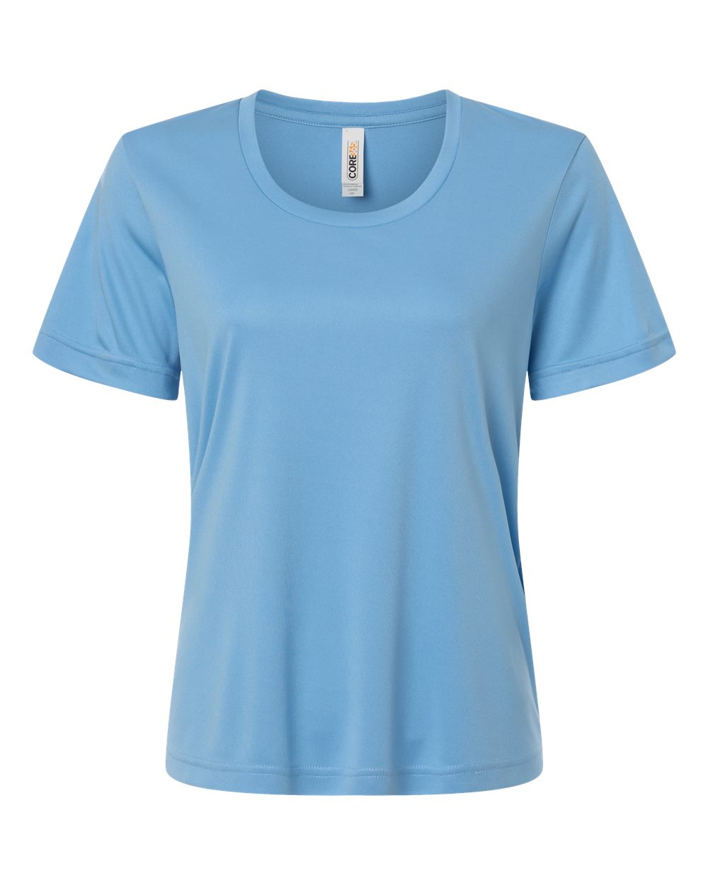Front View of Columbia Blue Women's Capital Performance T-Shirt - CE10W plain