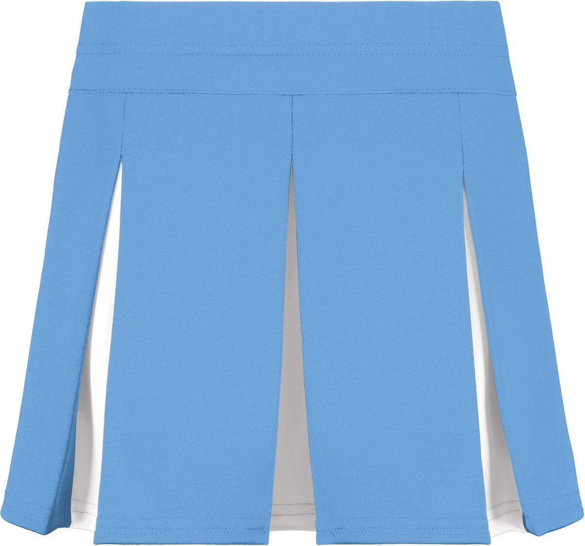 Front View of COLUMBIA BLUE/WHITE GIRLS LIBERTY SKIRT