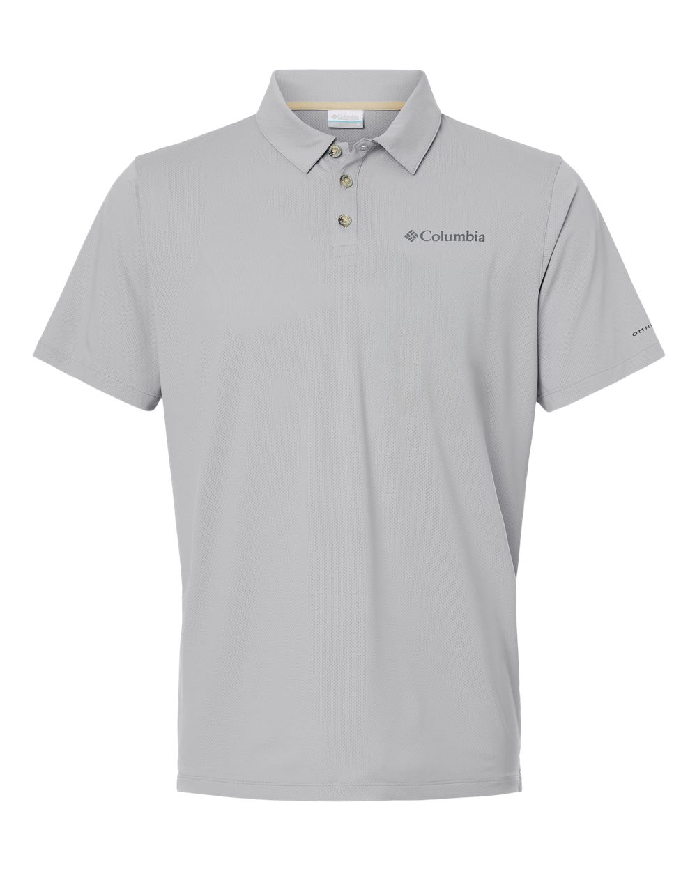 Front View of Columbia Grey Tech Trail™ Utility Polo - 211856