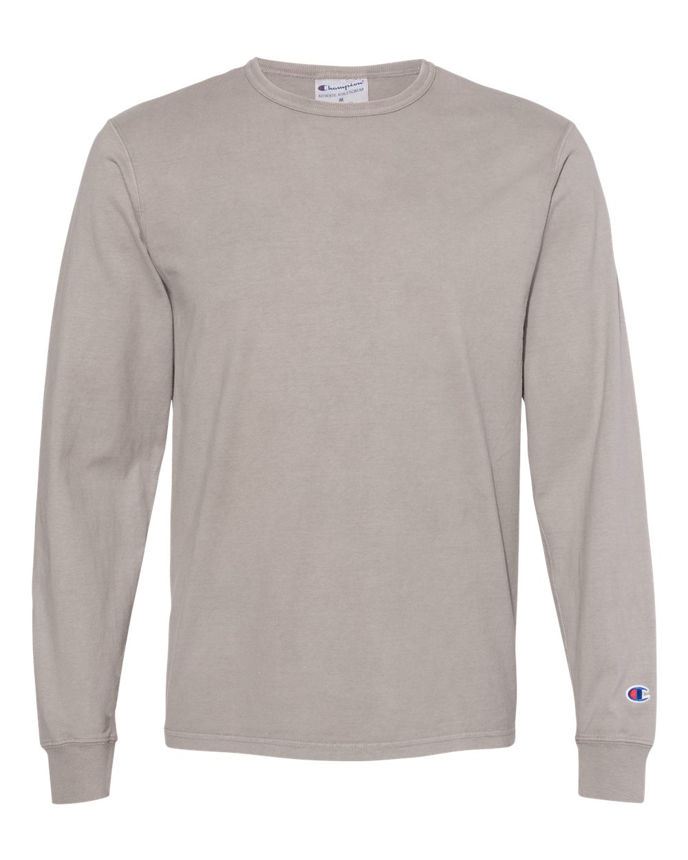 Front View of Concrete Garment-Dyed Long Sleeve T-Shirt - CD200