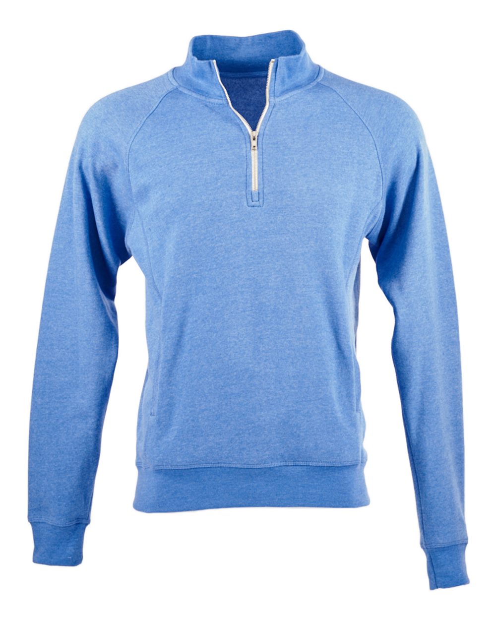 Front View of Cool Royal Triblend Triblend Quarter-Zip Sweatshirt - 8869