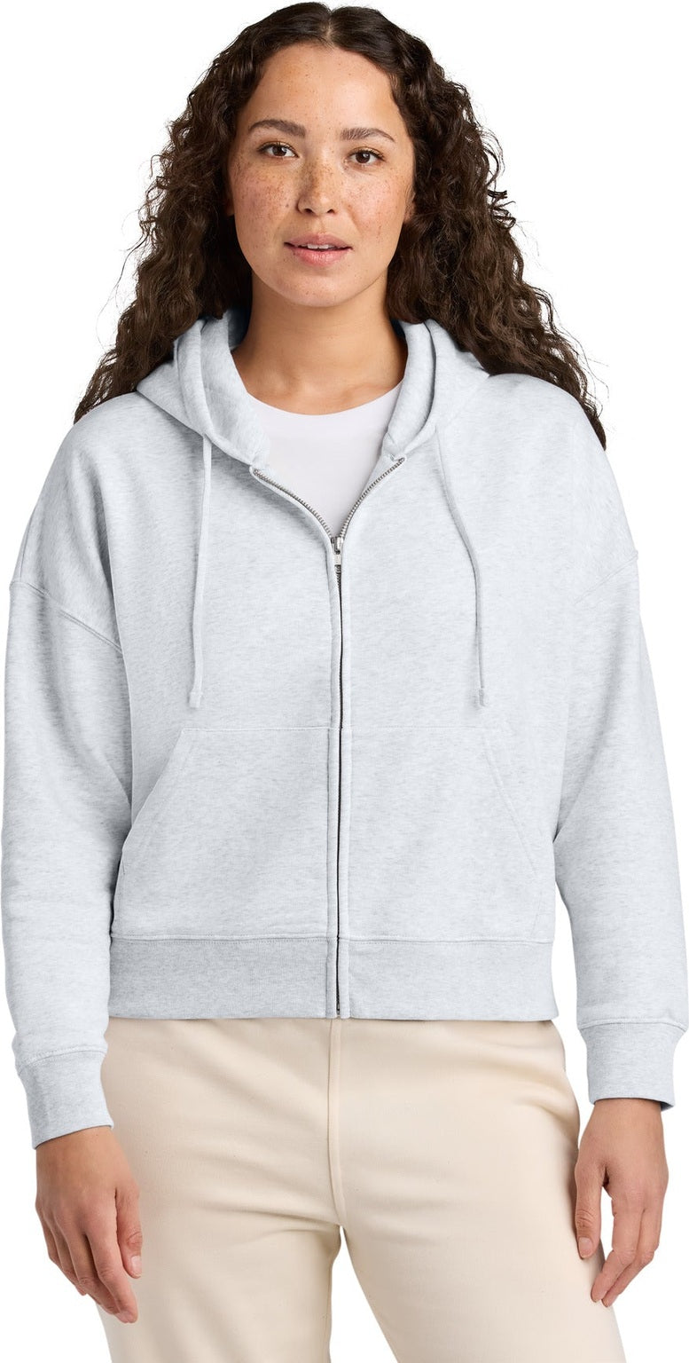 Front View of CoolHtrGry Stanley/Stella Women's Stella Ida Full-Zip Hooded Sweatshirt SXW037