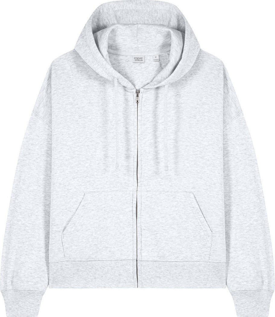 Front View of CoolHtrGry Stanley/Stella Women's Stella Ida Full-Zip Hooded Sweatshirt SXW037