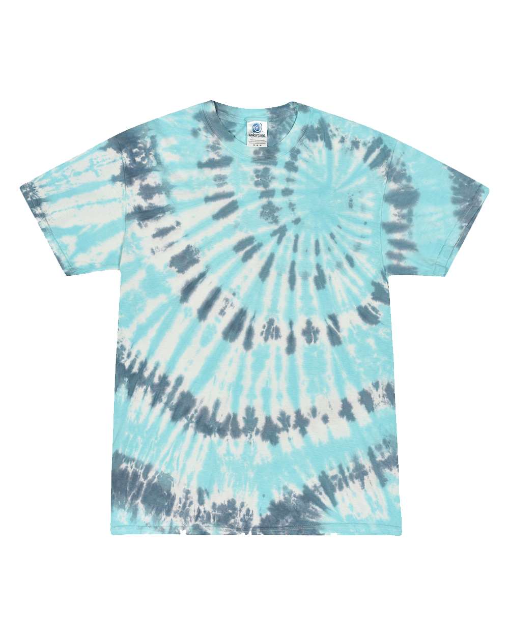 Front View of Coral Reef Multi-Color Tie-Dyed T-Shirt - 1000