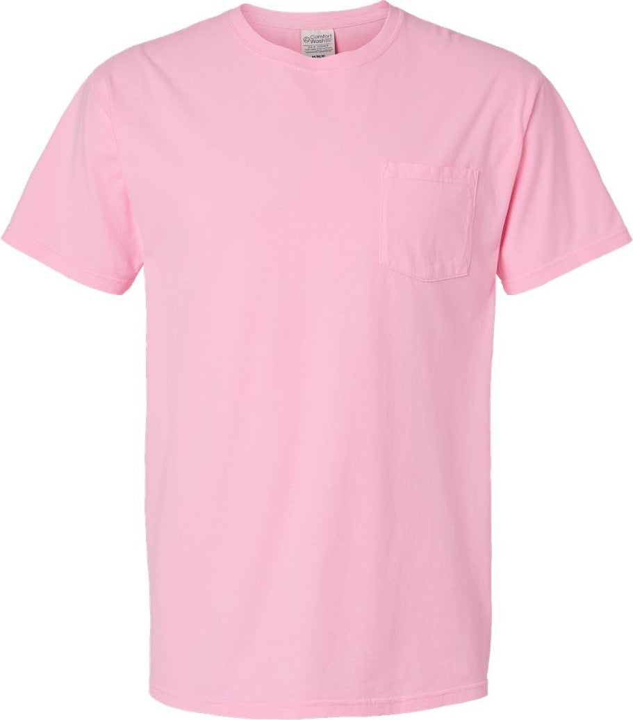 Front View of Cotton Candy Garment-Dyed Pocket T-Shirt - GDH150