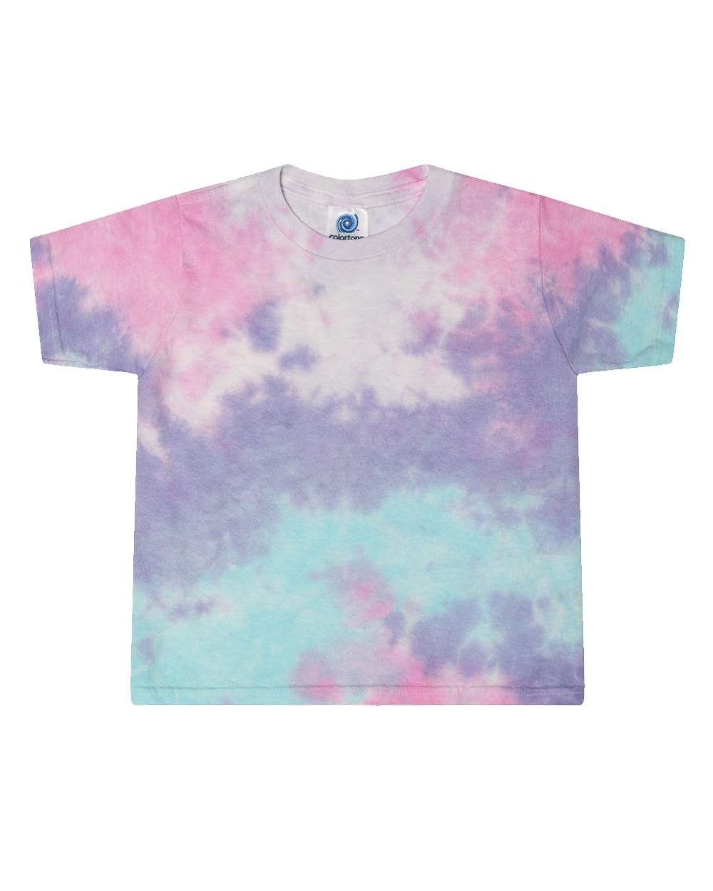 Front View of Cotton Candy Toddler Tie-Dyed T-Shirt - 1160