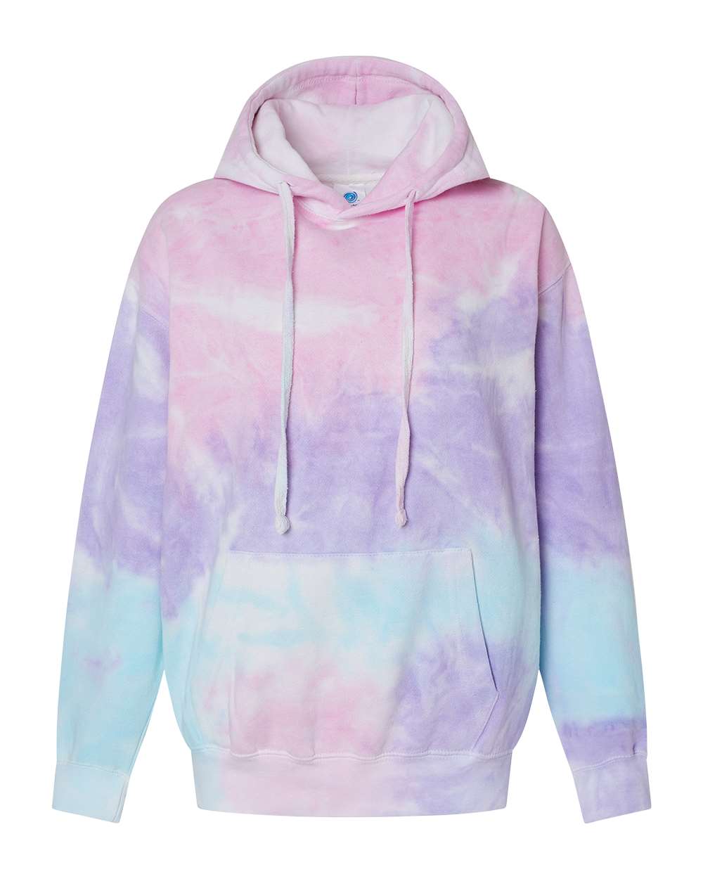 Front View of Cotton Candy Youth Tie-Dyed Hooded Sweatshirt - 8777Y