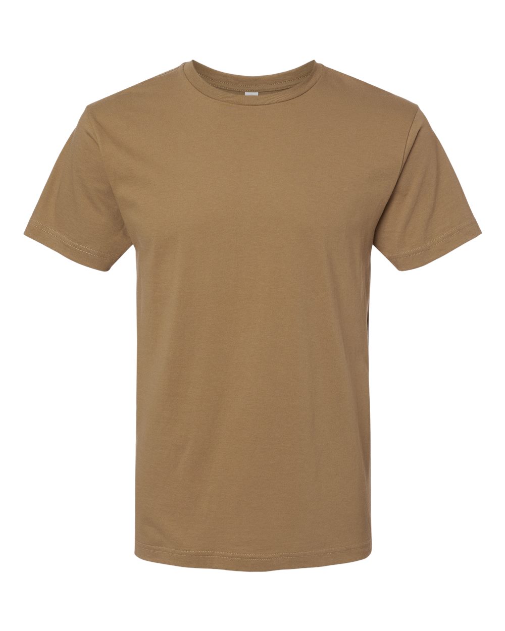 Front View of Coyote Brown Fine Jersey Tee - 6901