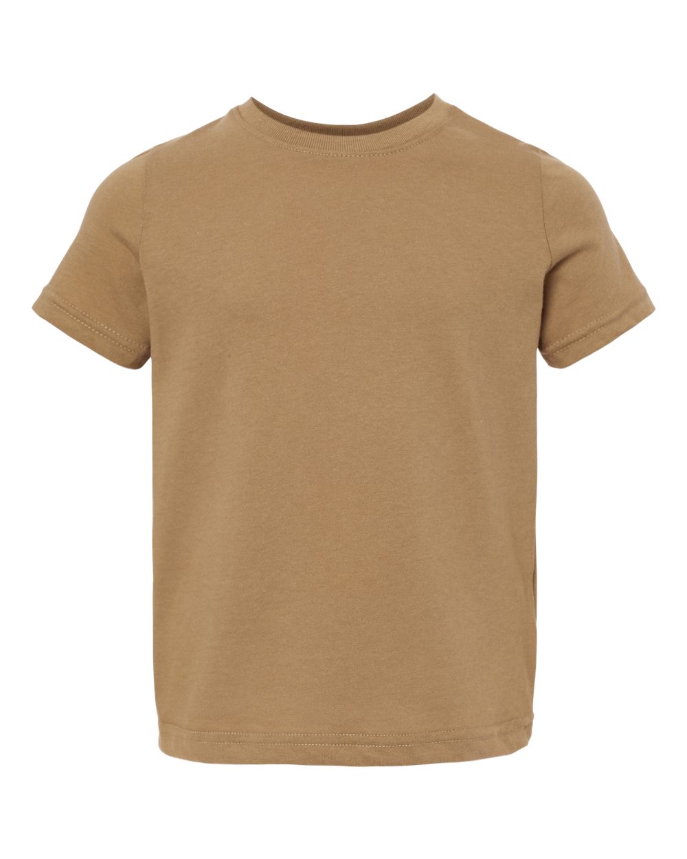 Front View of Coyote Brown Toddler Fine Jersey Tee - 3321