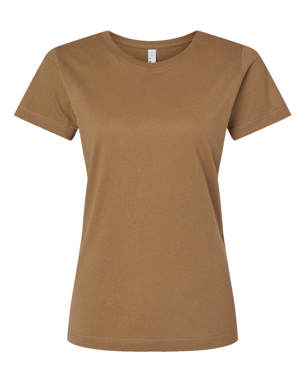 Front View of Coyote Brown Women's Fine Jersey Tee - 3516