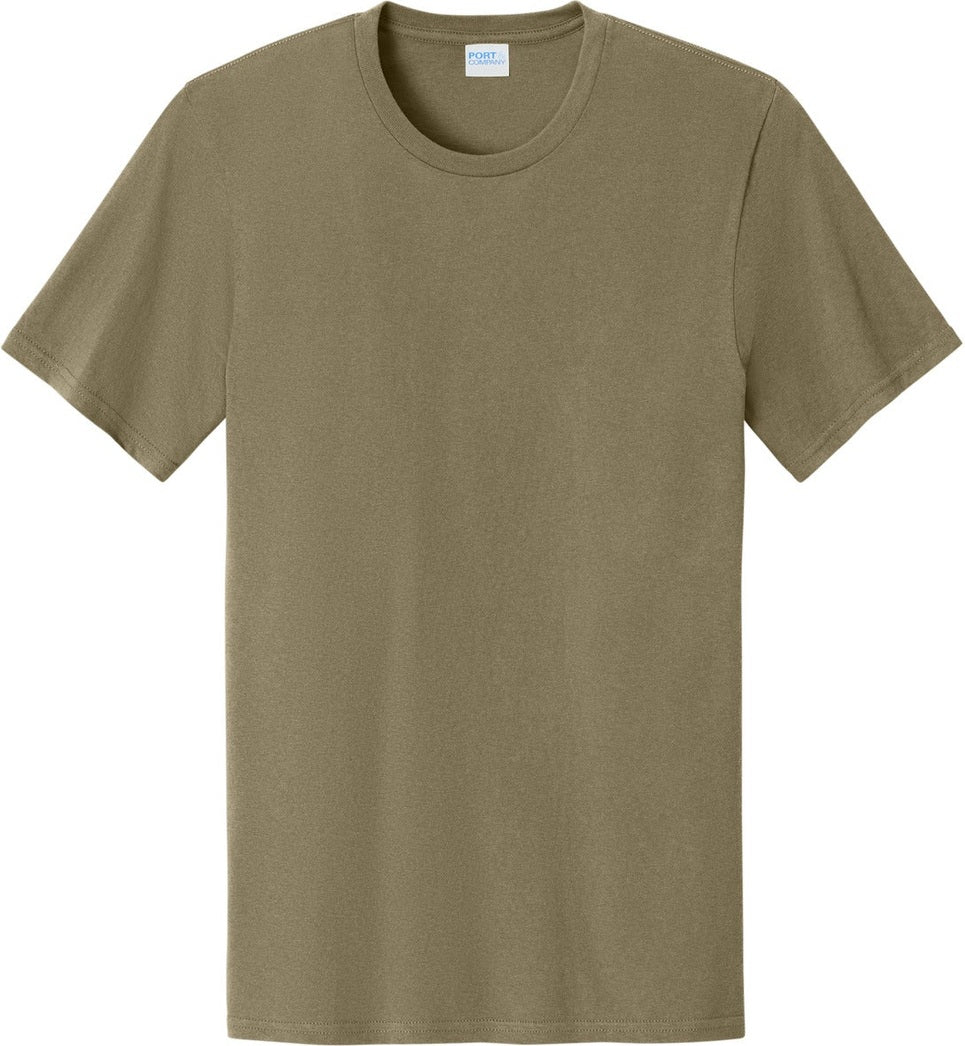 Front View of CoyoteBrn Port & Co Easy Cotton Tee PC43