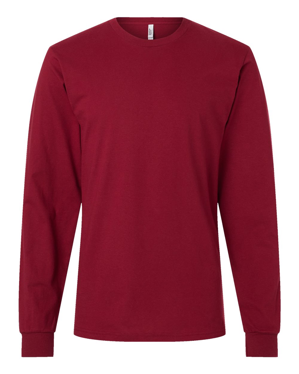 Front View of Cranberry Fine Jersey Long Sleeve Tee - 2007