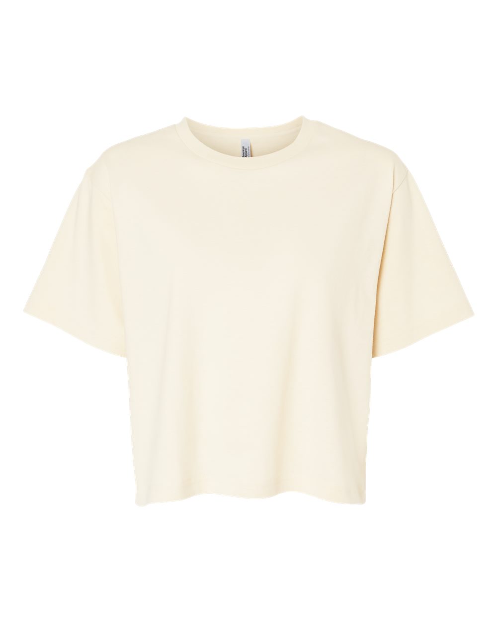 Front View of Creme Women&#39;s Fine Jersey Boxy Tee - 102