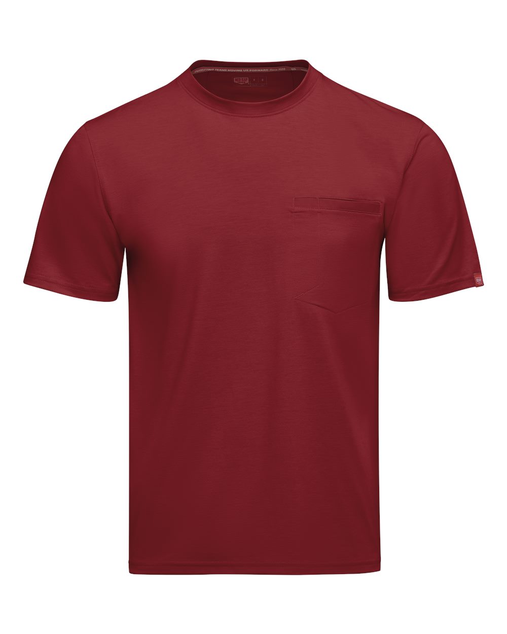 Front View of Crimson Cooling Pocket T-Shirt - TKM2