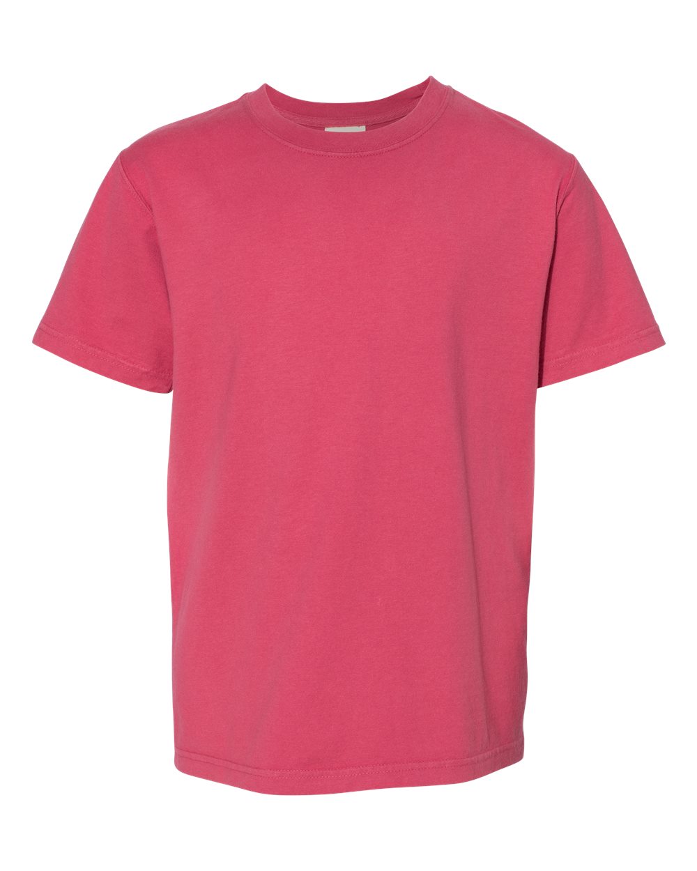 Front View of Crimson Fall Garment-Dyed Youth T-Shirt - GDH175