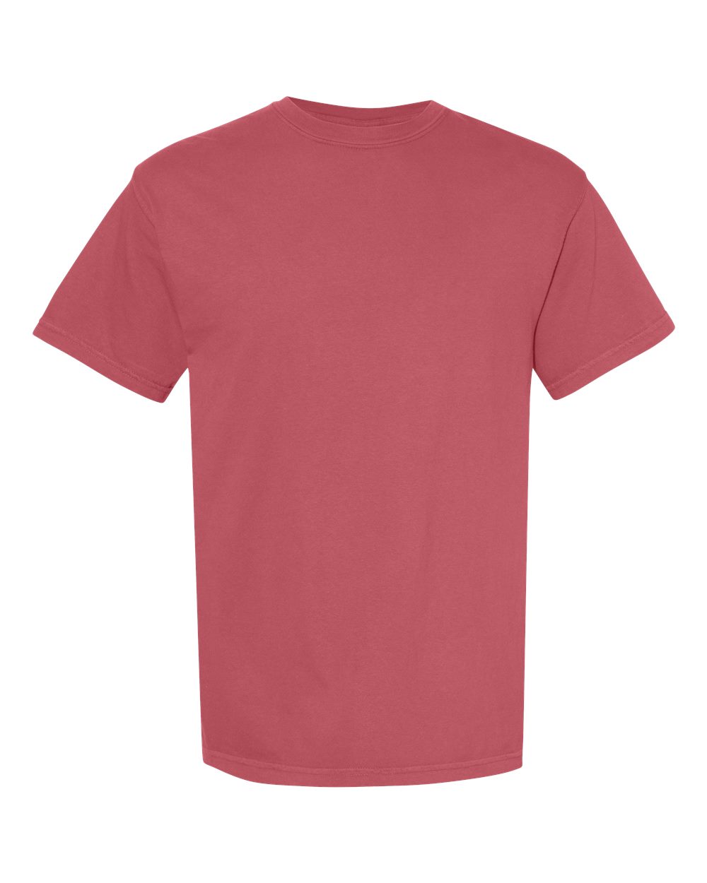 Front View of Crimson Garment-Dyed Heavyweight T-Shirt - 1717