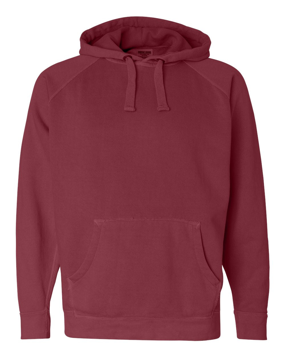 Front View of Crimson Garment Dyed Hooded Sweatshirt - 1565