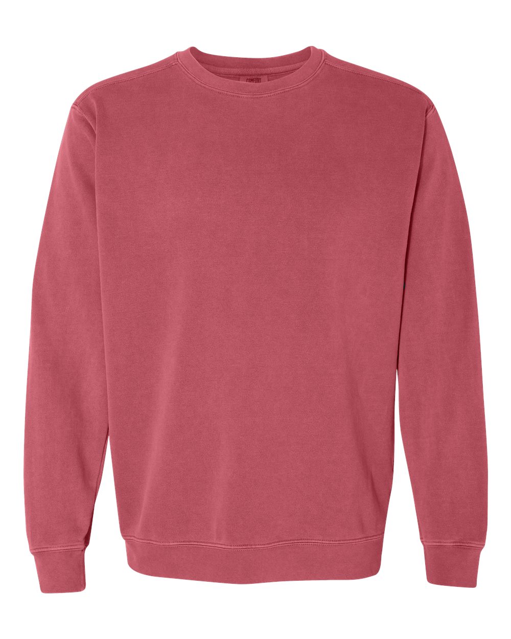Front View of Crimson Garment-Dyed Sweatshirt - 1566