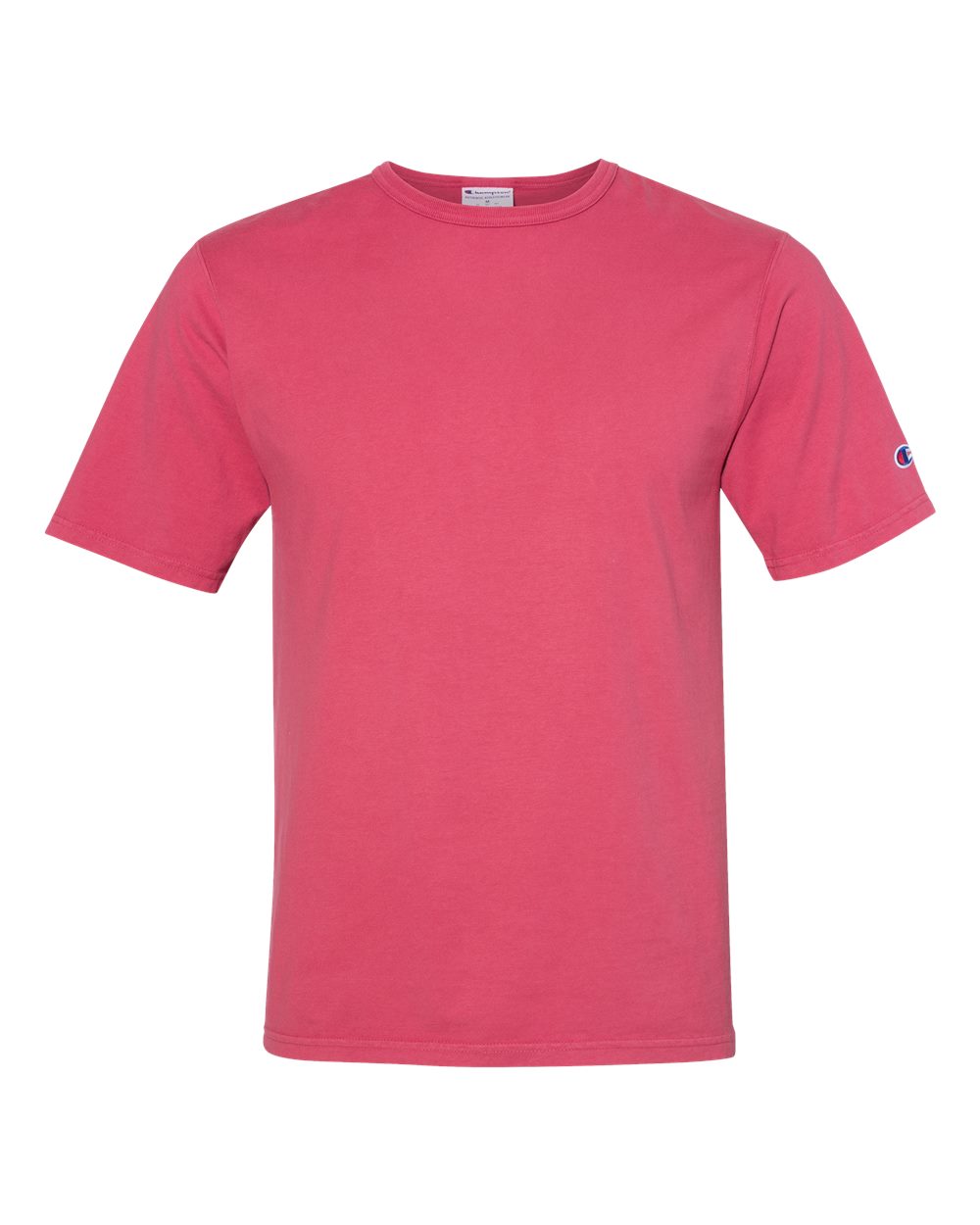 Front View of Crimson Garment-Dyed T-Shirt - CD100