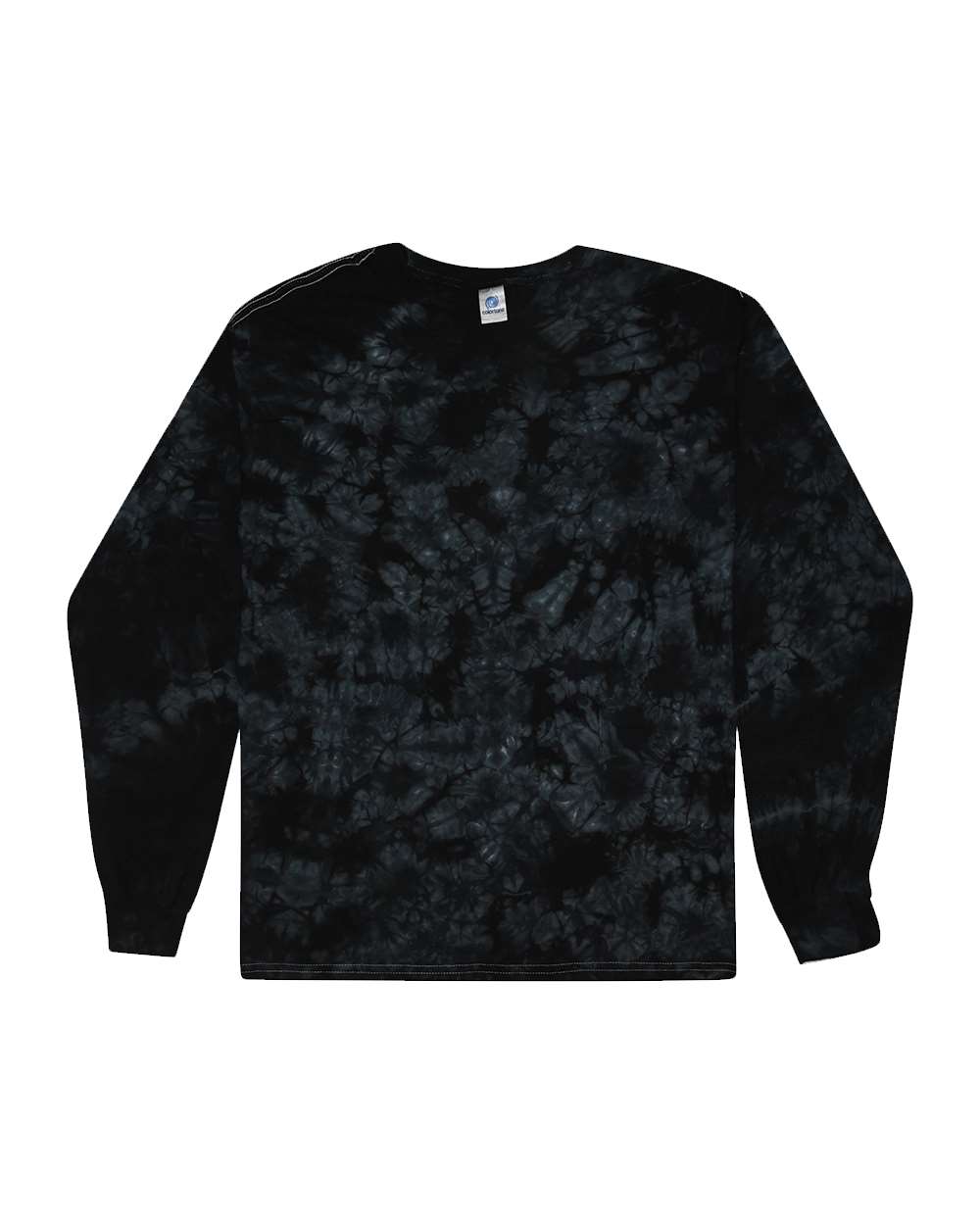 Front View of Crystal Black Crystal Wash Long Sleeve T-Shirt - 2390