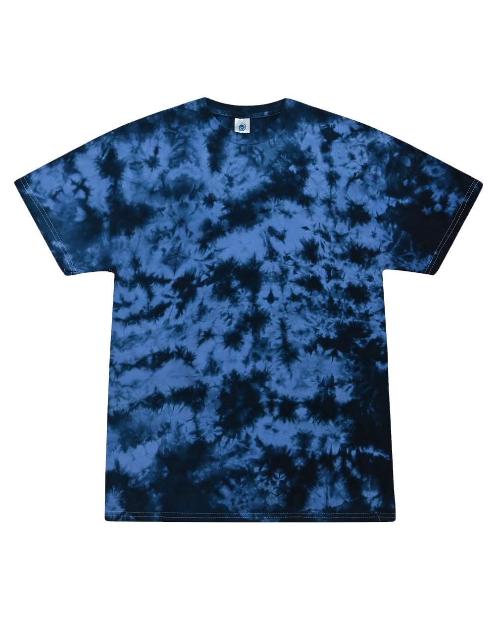 Front View of Crystal Navy/ Columbia Youth Crystal Wash T-Shirt - 1390Y