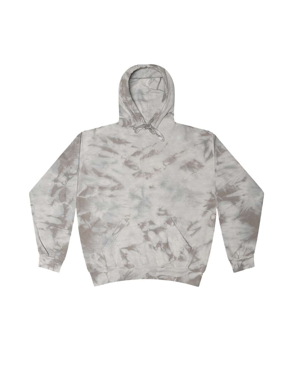Front View of Crystal Silver Crystal Wash Hooded Sweatshirt - 8790