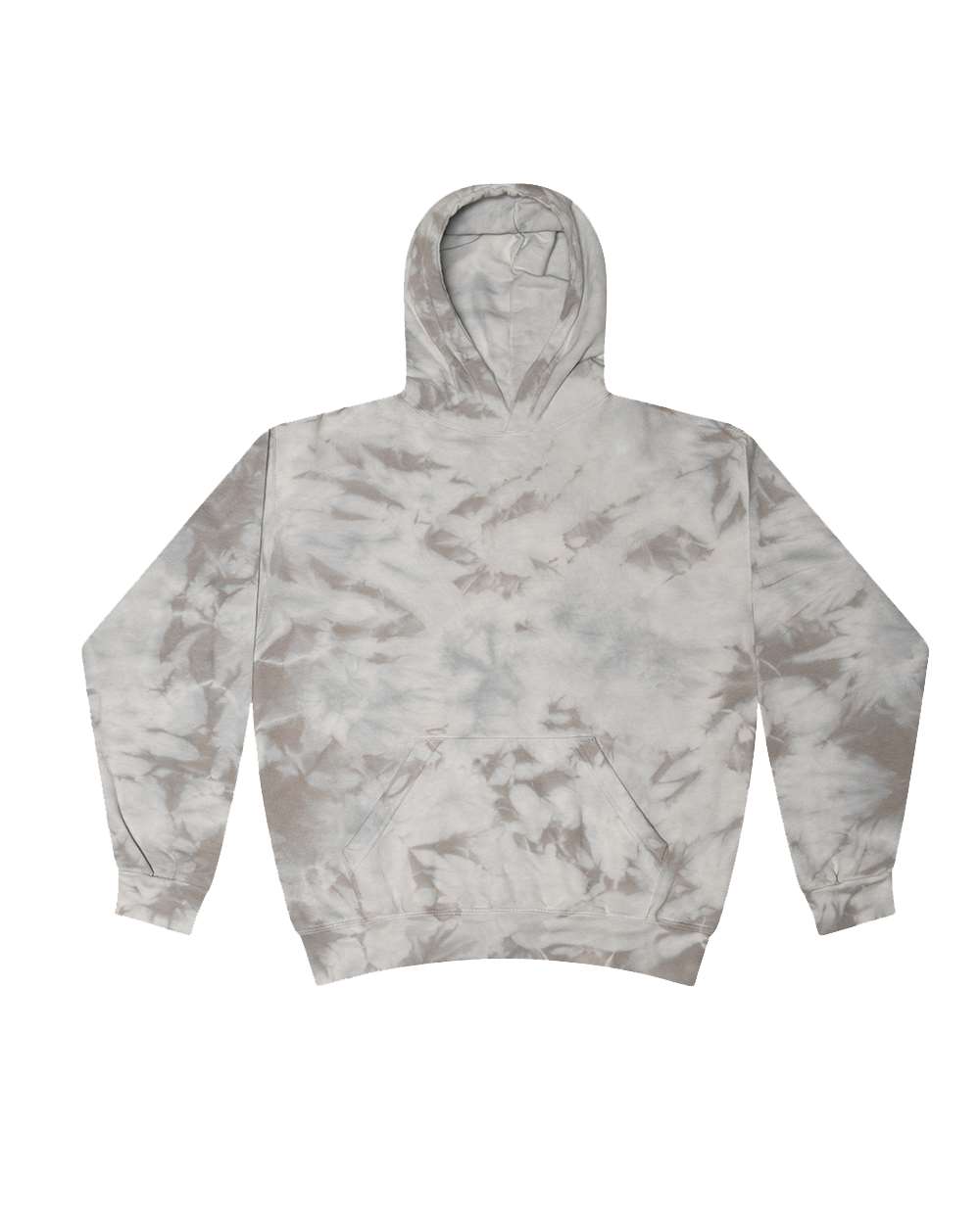 Front View of Crystal Silver Youth Crystal Wash Hooded Sweatshirt - 8790Y
