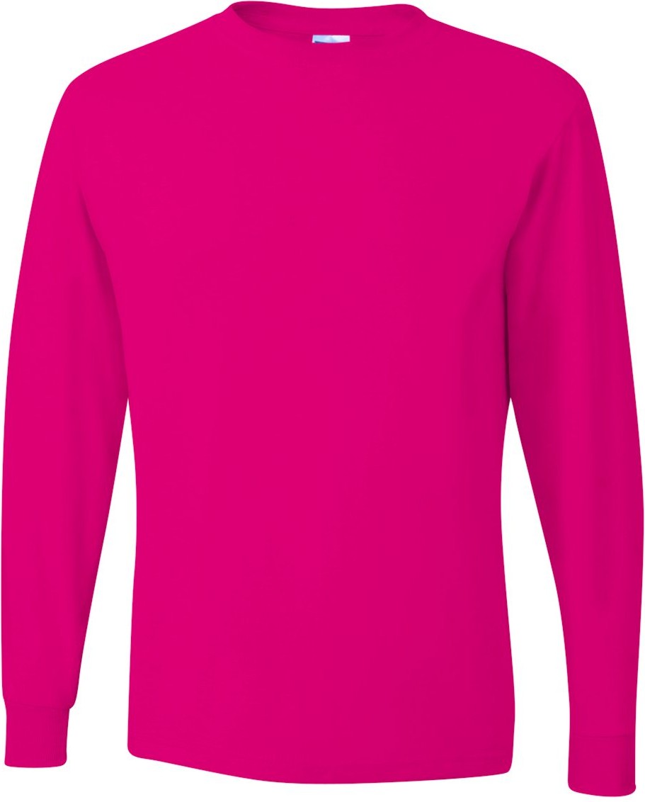 Cyber Pink Dri-Power® Long Sleeve 50/50 T-Shirt - 29LSR