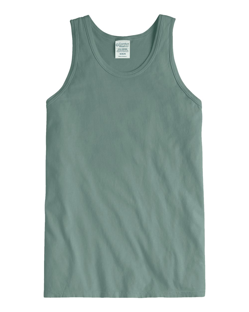 Front View of Cypress Green Garment-Dyed Unisex Tank Top - GDH300