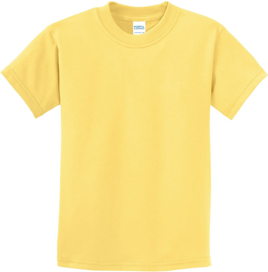 Front View of Daffodil Port & Co Youth Essential Tee. PC61Y